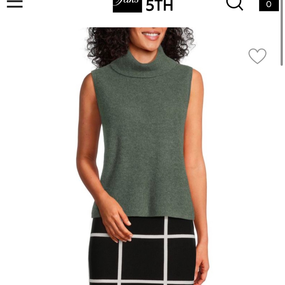 NWT Sleeveless Cashmere Sweater